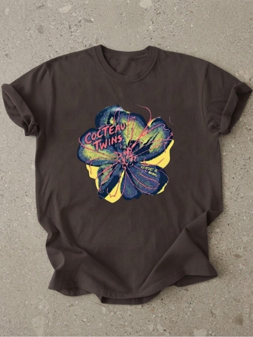 Cocteau Twins Flower Art Indie Alternative Rock Band Gildan T-Shirt